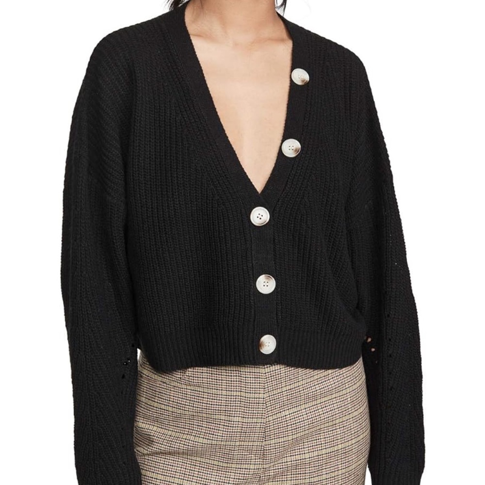 WORN ONCE Black Knit Cardigan